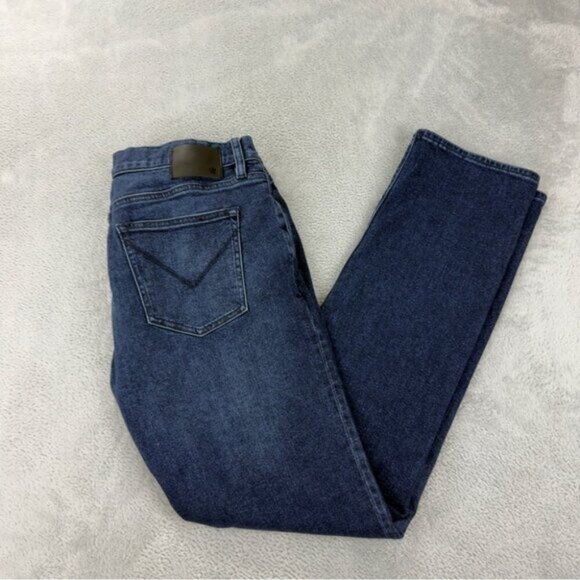 John Varvatos Mens Size 33x30 Bowery Slim Straight Dark Blue Zipper J306V3B - Picture 1 of 7